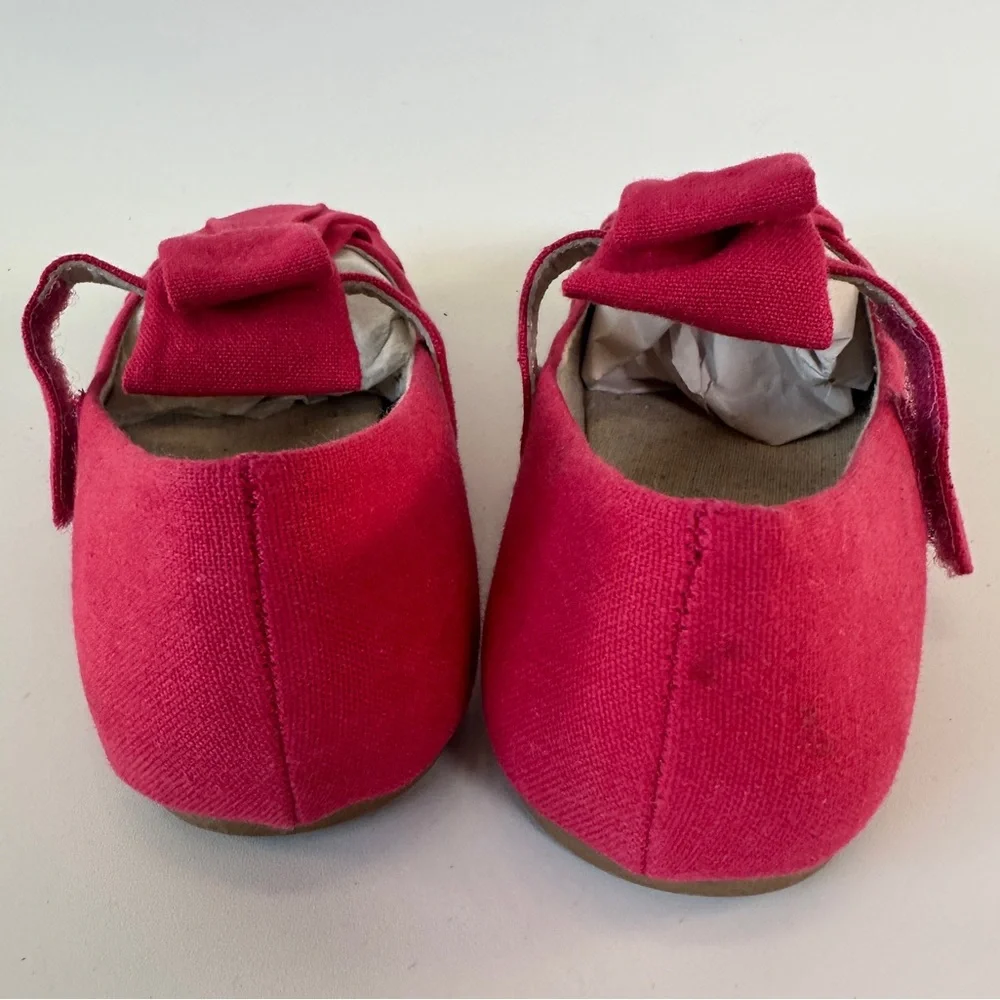 NWOT Joyfolie Emma Spring Cotton Fushia Dark Pink Flats Dress Shoes‎ Girls 13